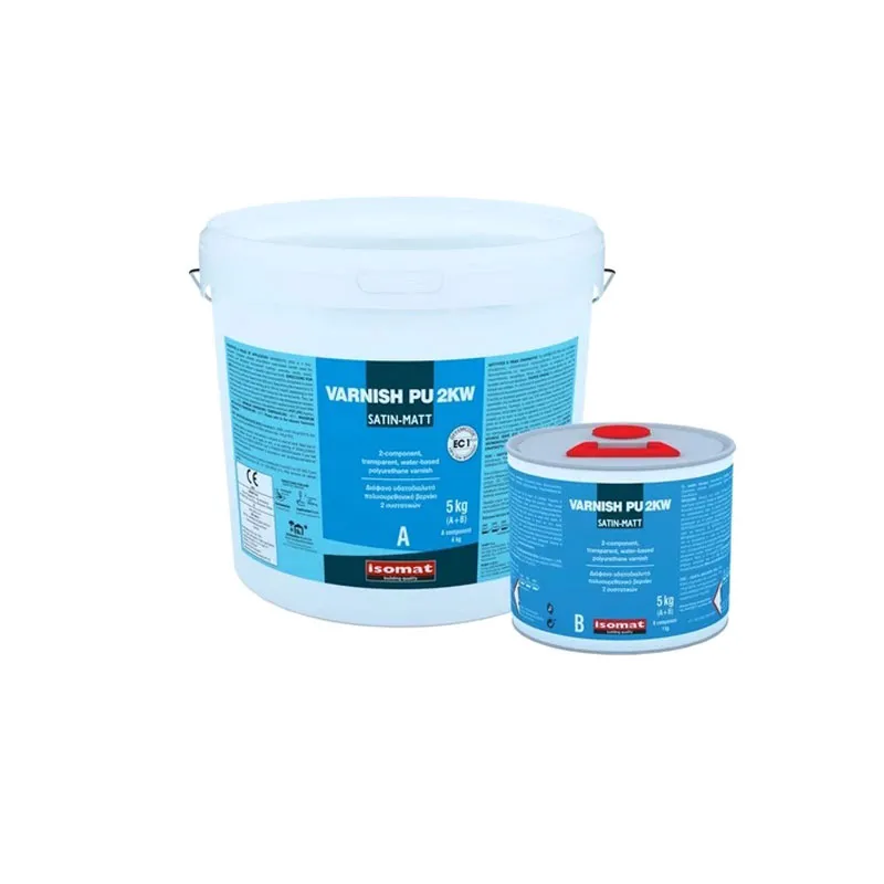 ISOMAT Двукомпонентен безцветен полиуретанов лак на водна основа VARNISH PU 2KW 5kg 22768005
