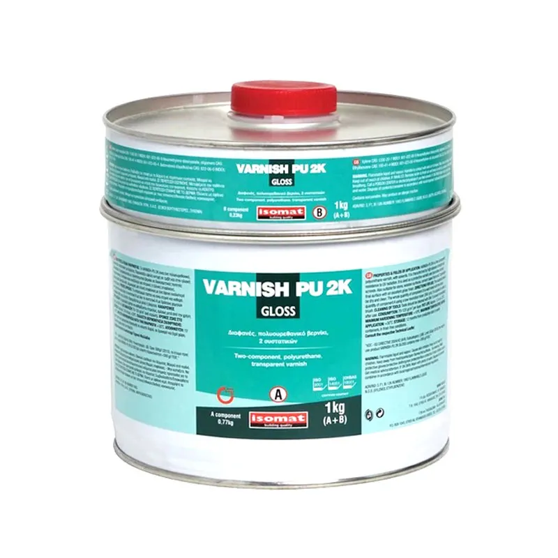 ISOMAT Безцветен двукомпонентен полиуретанов лак гланц VARNISH PU 2K Gloss 1kg 22761101
