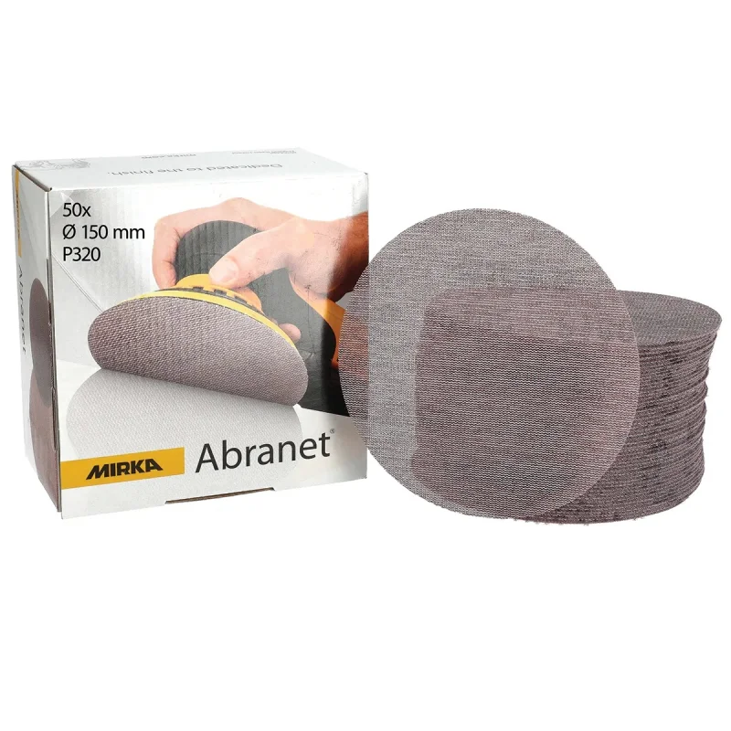 MIRKA ABRANET Комплект шкурки за шлайфане Ø 150 мм, P80, 50 бр.